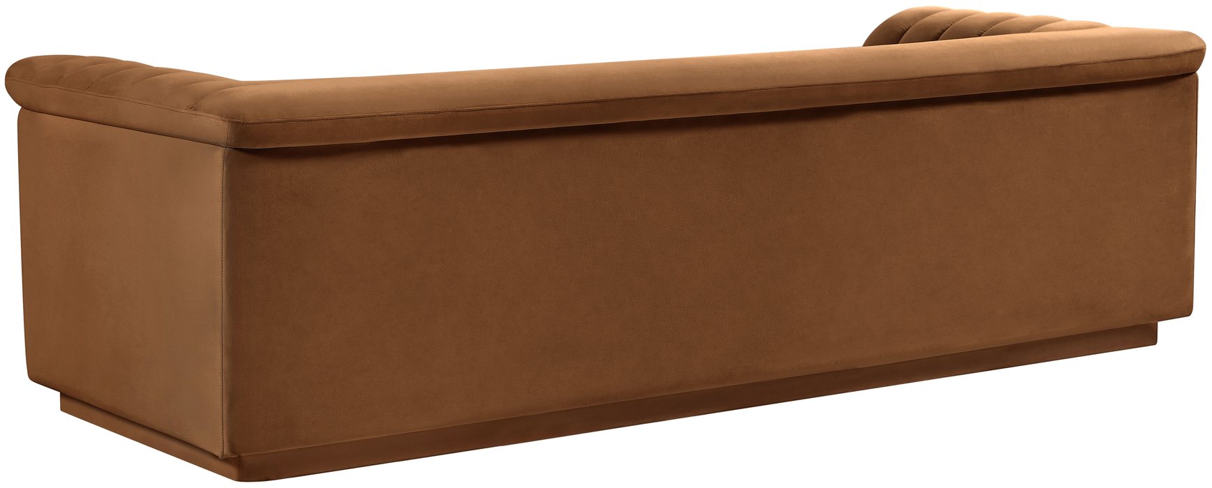 Meridian Furniture - Cascade 94" Saddle Velvet Upholstered Sofa - 192Saddle-S - GreatFurnitureDeal