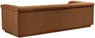 Meridian Furniture - Cascade 94" Saddle Velvet Upholstered Sofa - 192Saddle-S - GreatFurnitureDeal