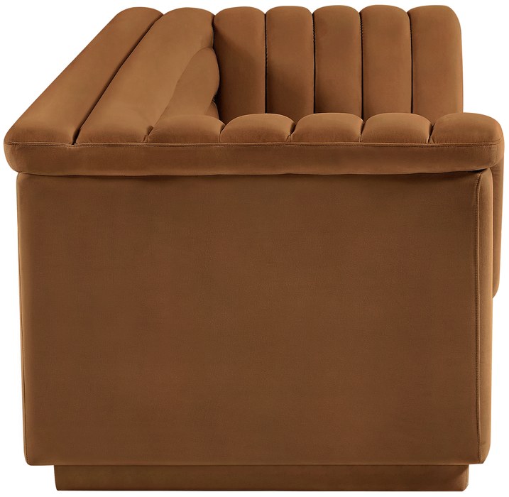 Meridian Furniture - Cascade 94" Saddle Velvet Upholstered Sofa - 192Saddle-S - GreatFurnitureDeal