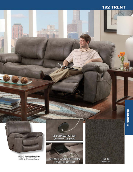 Catnapper - Trent 3 Piece Power Reclining Living Room Set in Charcoal - 61921-61929-619204-CHARCOAL