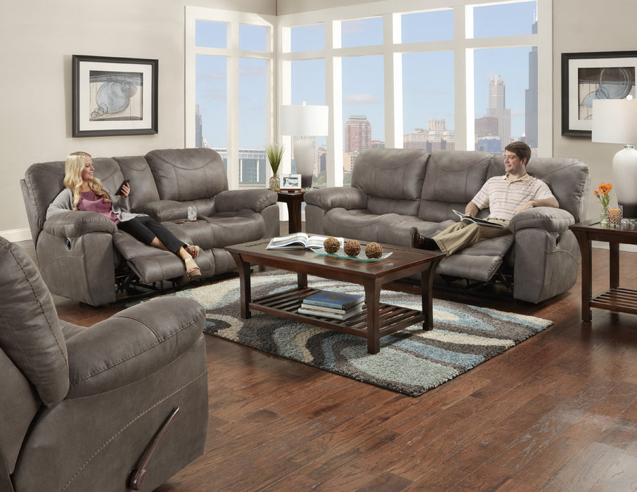 Catnapper - Trent 3 Piece Power Reclining Living Room Set in Charcoal - 61921-61929-619204-CHARCOAL