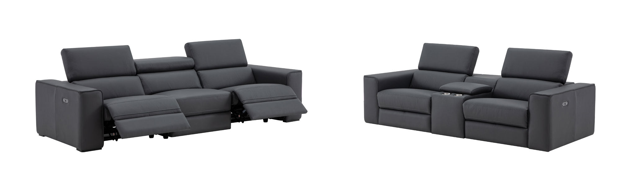 J&M Furniture - Picasso Loveseat with Console In Blue Grey - 19333-LC - GreatFurnitureDeal