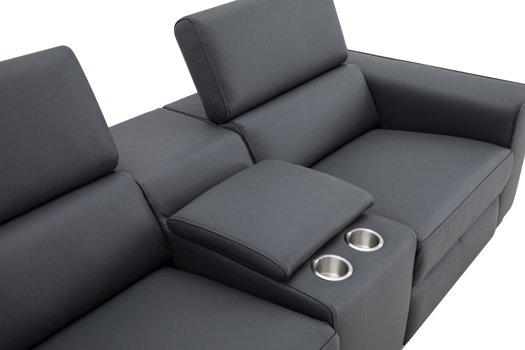 J&M Furniture - Picasso Loveseat with Console In Blue Grey - 19333-LC - GreatFurnitureDeal