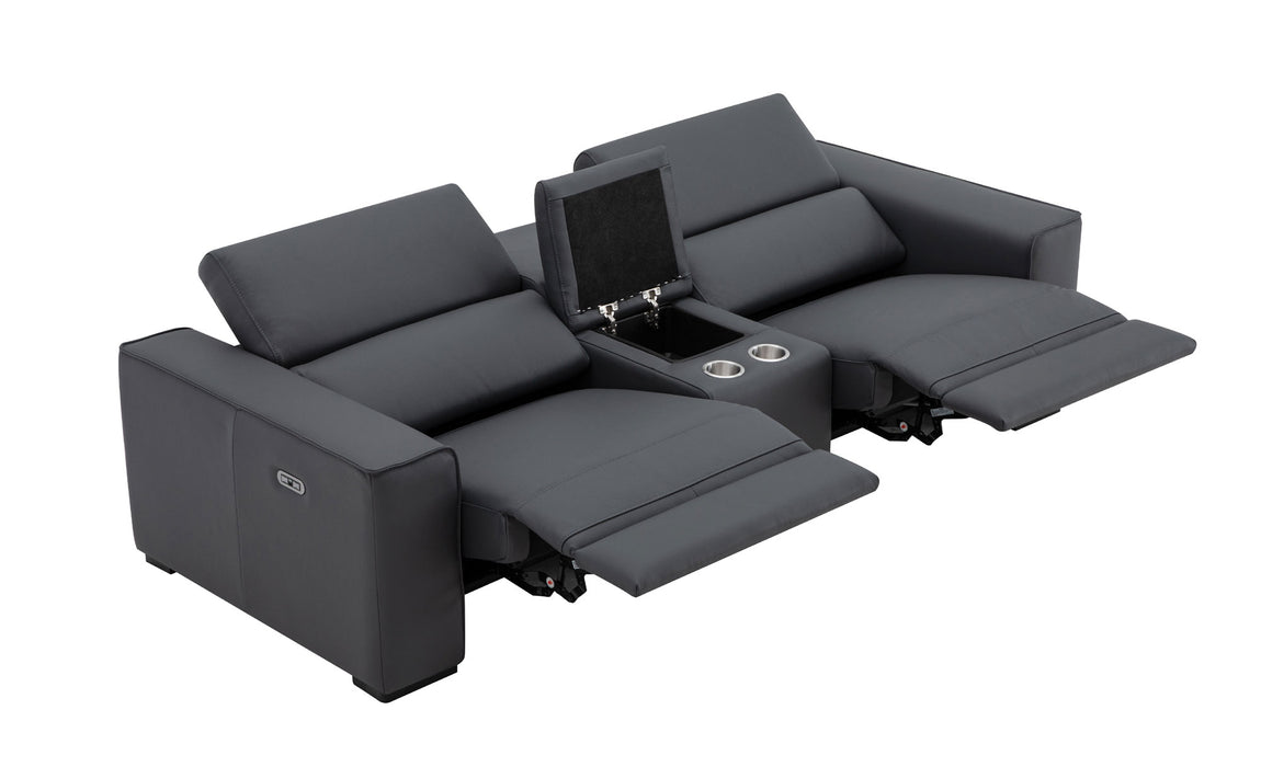 J&M Furniture - Picasso Loveseat with Console In Blue Grey - 19333-LC - GreatFurnitureDeal