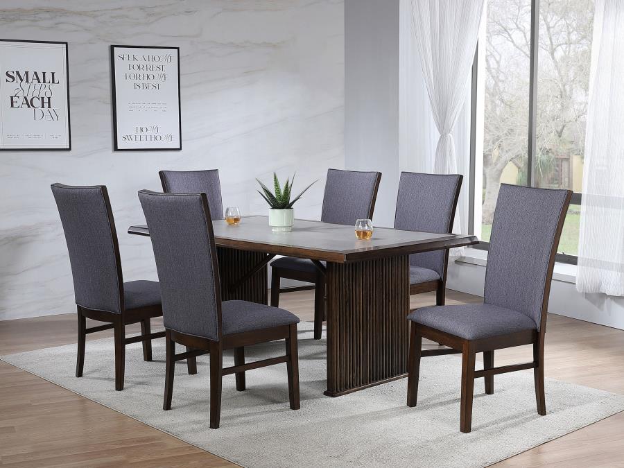 Coaster Furniture - Sherwood 7-Piece Rectangular Dining Set Brown - 193591-S7 - GreatFurnitureDeal