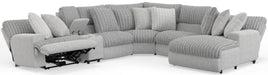 Catnapper - Abraxas 6 Piece Power Sectional Sofa in Moonstruck - 1936-1939-1934-1938-1934-61933-MOON - GreatFurnitureDeal