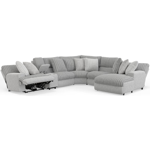 Catnapper - Abraxas 6 Piece Power Sectional Sofa in Moonstruck - 1936-1939-1934-1938-1934-61933-MOON - GreatFurnitureDeal