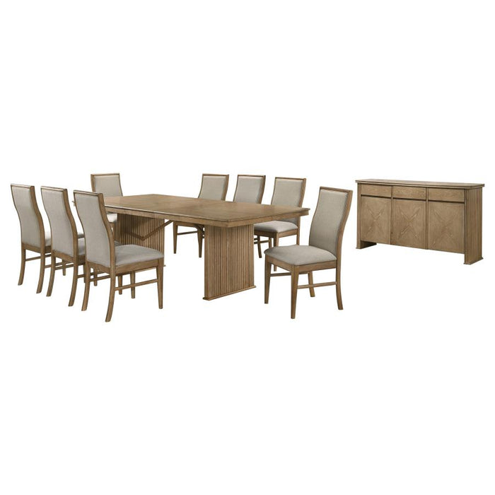 Coaster Furniture - Adina 10-Piece Extension Dining Set Distressed Light Brown - 193611-S10 - GreatFurnitureDeal