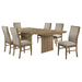 Coaster Furniture - Adina 7-Piece Extension Dining Set Distressed Light Brown - 193611-S7 - GreatFurnitureDeal