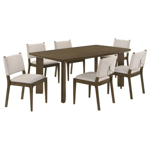 Coaster Furniture - Ottowa 7-piece Rectangular Wood Dining Room Table Set Brown- 193661-S7 - GreatFurnitureDeal