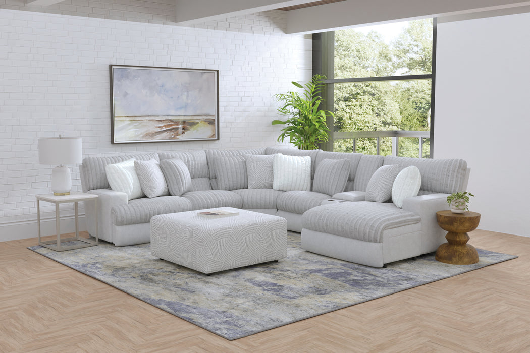 Catnapper - Abraxas 7 Piece Power Sectional Sofa in Moonstruck - 1937-1934-1938-1934-1939-61933-19328-MOON - GreatFurnitureDeal