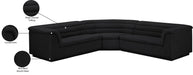 Meridian Furniture - Cascade 148" Black Boucle Fabric Upholstered 3pc. Sectional - 193Black-Sectional - GreatFurnitureDeal