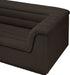 Meridian Furniture - Cascade 148" Brown Boucle Fabric Upholstered 3pc. Sectional - 193Brown-Sectional - GreatFurnitureDeal