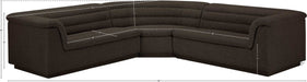 Meridian Furniture - Cascade 148" Brown Boucle Fabric Upholstered 3pc. Sectional - 193Brown-Sectional - GreatFurnitureDeal