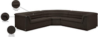 Meridian Furniture - Cascade 148" Brown Boucle Fabric Upholstered 3pc. Sectional - 193Brown-Sectional - GreatFurnitureDeal