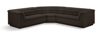 Meridian Furniture - Cascade 148" Brown Boucle Fabric Upholstered 3pc. Sectional - 193Brown-Sectional - GreatFurnitureDeal