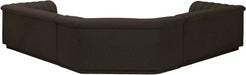 Meridian Furniture - Cascade 148" Brown Boucle Fabric Upholstered 3pc. Sectional - 193Brown-Sectional - GreatFurnitureDeal