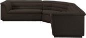 Meridian Furniture - Cascade 148" Brown Boucle Fabric Upholstered 3pc. Sectional - 193Brown-Sectional - GreatFurnitureDeal