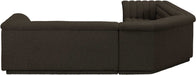 Meridian Furniture - Cascade 148" Brown Boucle Fabric Upholstered 3pc. Sectional - 193Brown-Sectional - GreatFurnitureDeal