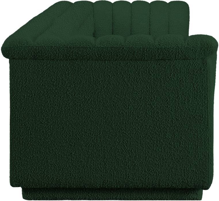 Meridian Furniture - Cascade 118" Green Boucle Fabric Upholstered Sofa - 193Green-S119 - GreatFurnitureDeal