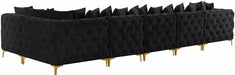 Meridian Furniture - Tremblay 169" Vegan Leather Upholstered 7 Piece Modular Sectional - 686Black-Sec6C - GreatFurnitureDeal