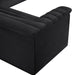 Meridian Furniture - Cascade 148" Black Velvet Upholstered 3pc. Sectional - 194Black-Sectional - GreatFurnitureDeal