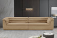 Meridian Furniture - Cascade 118" Camel Velvet Upholstered Sofa - 194Camel-S119 - GreatFurnitureDeal