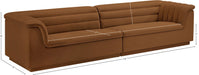 Meridian Furniture - Cascade 118" Saddle Velvet Upholstered Sofa - 194Saddle-S119 - GreatFurnitureDeal