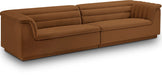Meridian Furniture - Cascade 118" Saddle Velvet Upholstered Sofa - 194Saddle-S119 - GreatFurnitureDeal