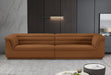 Meridian Furniture - Cascade 118" Saddle Velvet Upholstered Sofa - 194Saddle-S119 - GreatFurnitureDeal