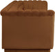 Meridian Furniture - Cascade 118" Saddle Velvet Upholstered Sofa - 194Saddle-S119 - GreatFurnitureDeal