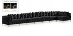 Meridian Furniture - Tremblay 228" Velvet Upholstered 8 Piece Modular Sectional - 686Black-Sec8B - GreatFurnitureDeal