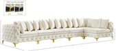 Meridian Furniture - Tremblay 169" Vegan Leather Upholstered 7 Piece Modular Sectional - 686Cream-Sec6C - GreatFurnitureDeal