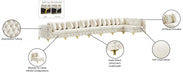 Meridian Furniture - Tremblay 228" Velvet Upholstered 8 Piece Modular Sectional - 686Cream-Sec8B - GreatFurnitureDeal