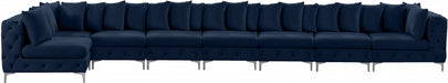 Meridian Furniture - Tremblay 228" Velvet Upholstered 8 Piece Modular Sectional - 686Navy-Sec8B - GreatFurnitureDeal