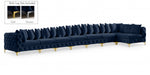 Meridian Furniture - Tremblay 228" Velvet Upholstered 8 Piece Modular Sectional - 686Navy-Sec8B - GreatFurnitureDeal