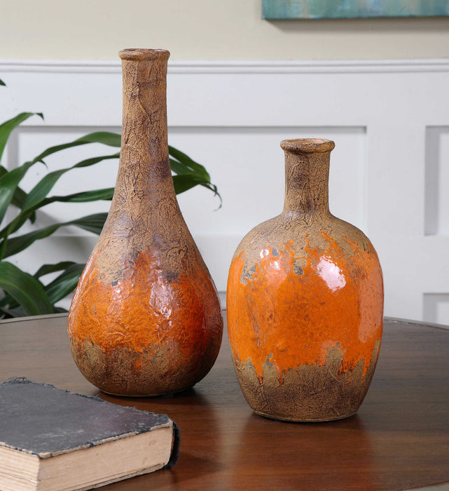 Uttermost - Kadam Ceramic Vases S/2 - 19825 - GreatFurnitureDeal