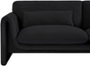 Meridian Furniture - Stylus 64" Black Boucle Fabric Upholstered Loveseat - 198Black-L - GreatFurnitureDeal