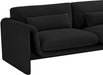 Meridian Furniture - Stylus 64" Black Boucle Fabric Upholstered Loveseat - 198Black-L - GreatFurnitureDeal