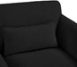 Meridian Furniture - Stylus 64" Black Boucle Fabric Upholstered Loveseat - 198Black-L - GreatFurnitureDeal