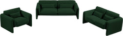 Meridian Furniture - Stylus 64" Green Boucle Fabric Upholstered Loveseat - 198Green-L - GreatFurnitureDeal