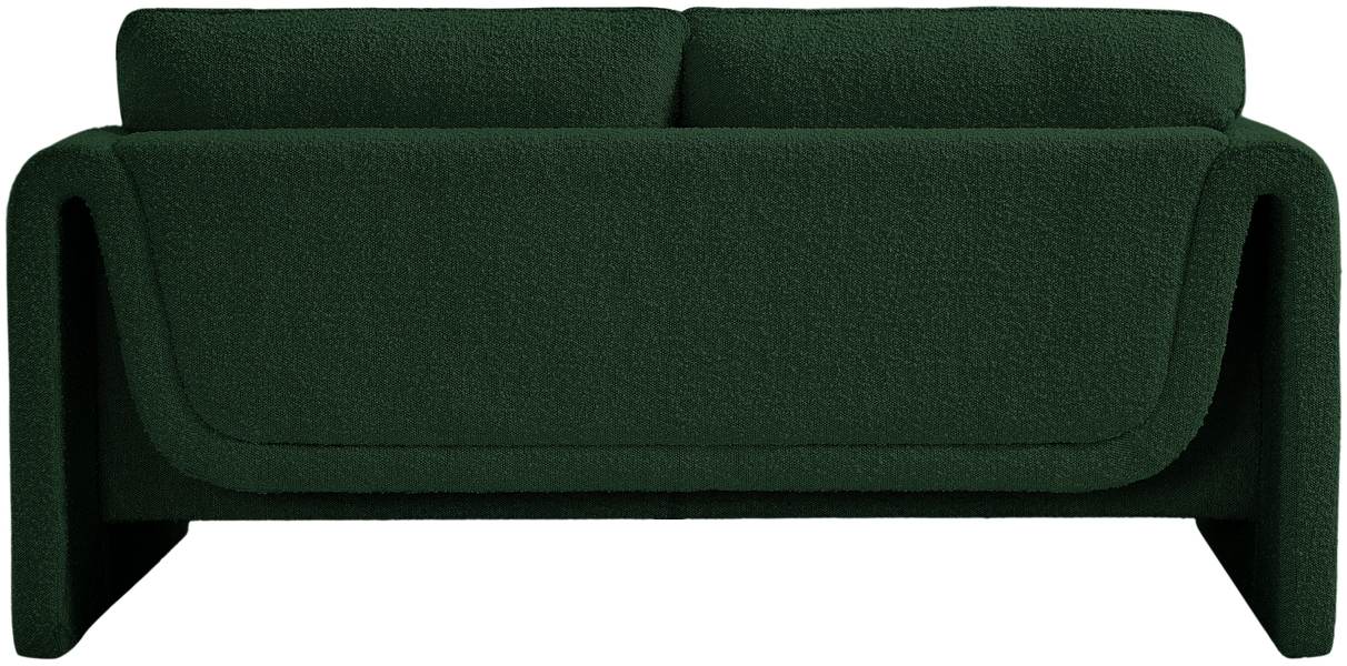 Meridian Furniture - Stylus 64" Green Boucle Fabric Upholstered Loveseat - 198Green-L - GreatFurnitureDeal