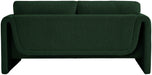 Meridian Furniture - Stylus 64" Green Boucle Fabric Upholstered Loveseat - 198Green-L - GreatFurnitureDeal