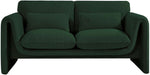 Meridian Furniture - Stylus 64" Green Boucle Fabric Upholstered Loveseat - 198Green-L - GreatFurnitureDeal