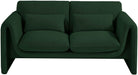 Meridian Furniture - Stylus 64" Green Boucle Fabric Upholstered Loveseat - 198Green-L - GreatFurnitureDeal