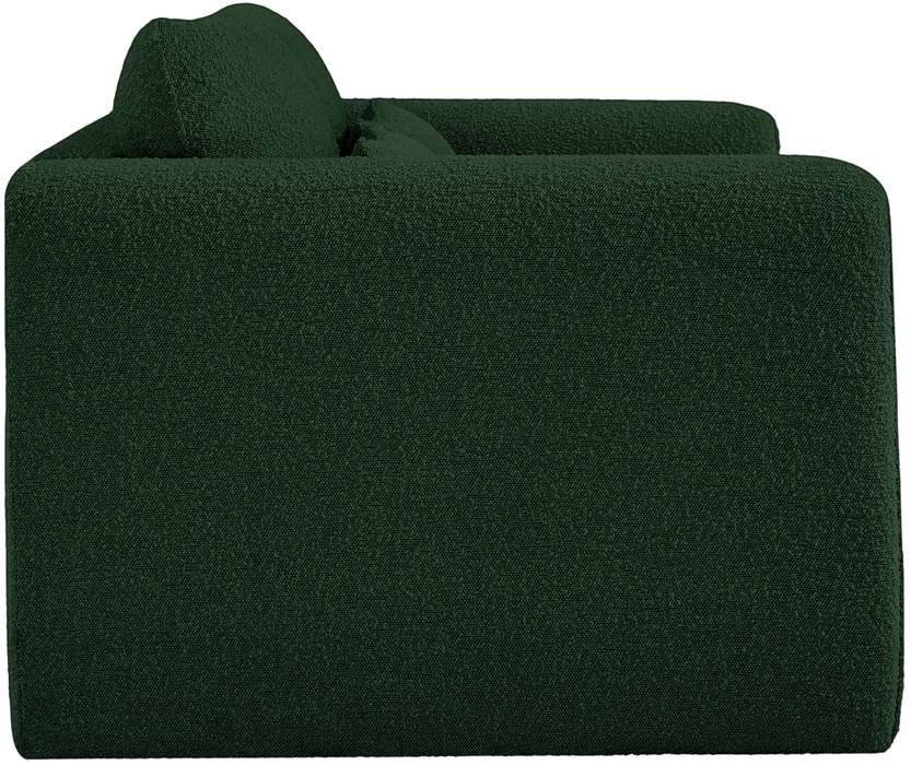 Meridian Furniture - Stylus 64" Green Boucle Fabric Upholstered Loveseat - 198Green-L - GreatFurnitureDeal