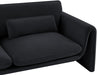 Meridian Furniture - Sloan 86" Black Velvet Upholstered Sofa - 199Black-S - GreatFurnitureDeal