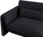 Meridian Furniture - Sloan 86" Black Velvet Upholstered Sofa - 199Black-S - GreatFurnitureDeal