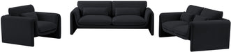 Meridian Furniture - Sloan 86" Black Velvet Upholstered Sofa - 199Black-S - GreatFurnitureDeal