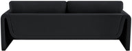 Meridian Furniture - Sloan 86" Black Velvet Upholstered Sofa - 199Black-S - GreatFurnitureDeal